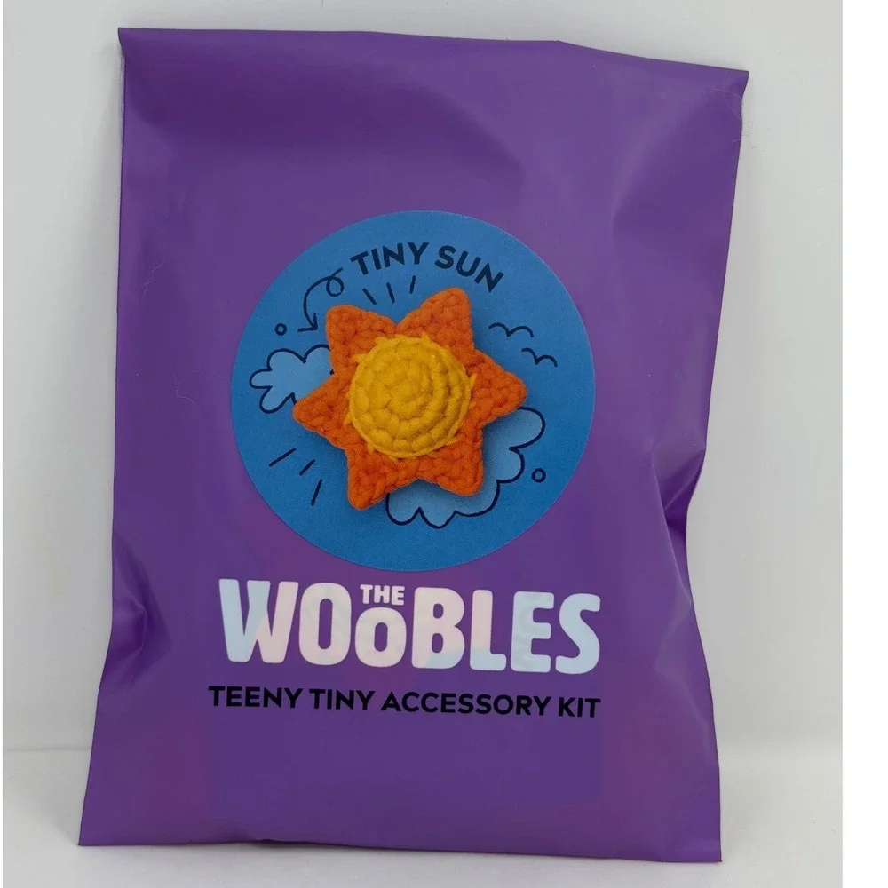 The Woobles Tiny Sun Teeny Accessory Kit Yellow Orange Crochet NIP NEW
